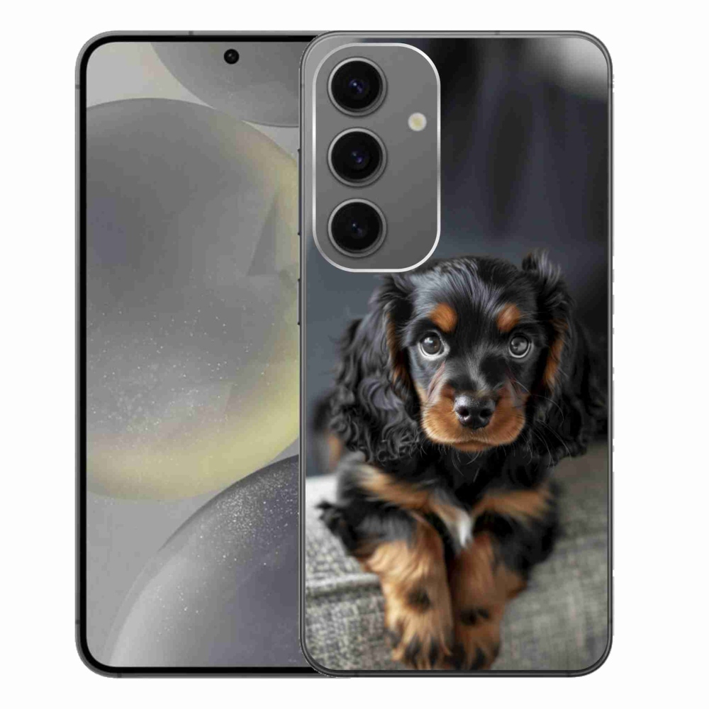 Gélový kryt mmCase na Samsung Galaxy S24+ - roztomilý dlhosrstý jazvečík
