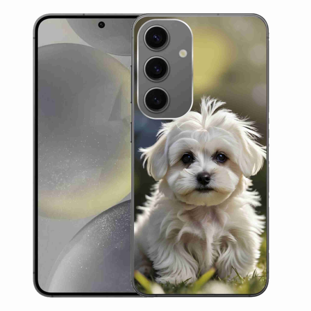 Gélový kryt mmCase na Samsung Galaxy S24+ - roztomilý maltézsky psík