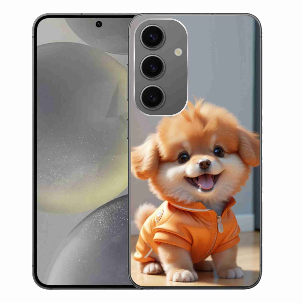 Gélový kryt mmCase na Samsung Galaxy S24+ - roztomilý pomeranian v mikine