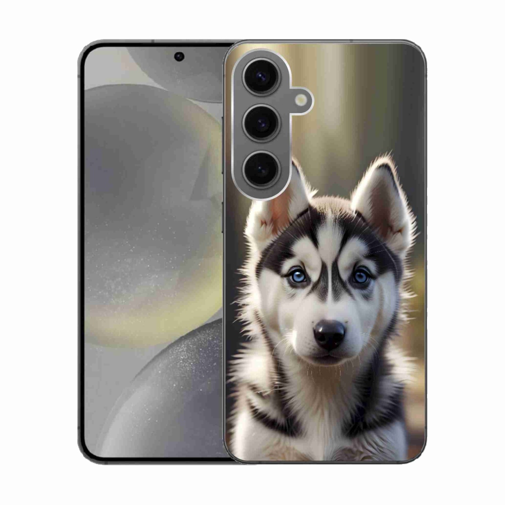 Gélový kryt mmCase na Samsung Galaxy S24 - roztomilý sibírsky husky