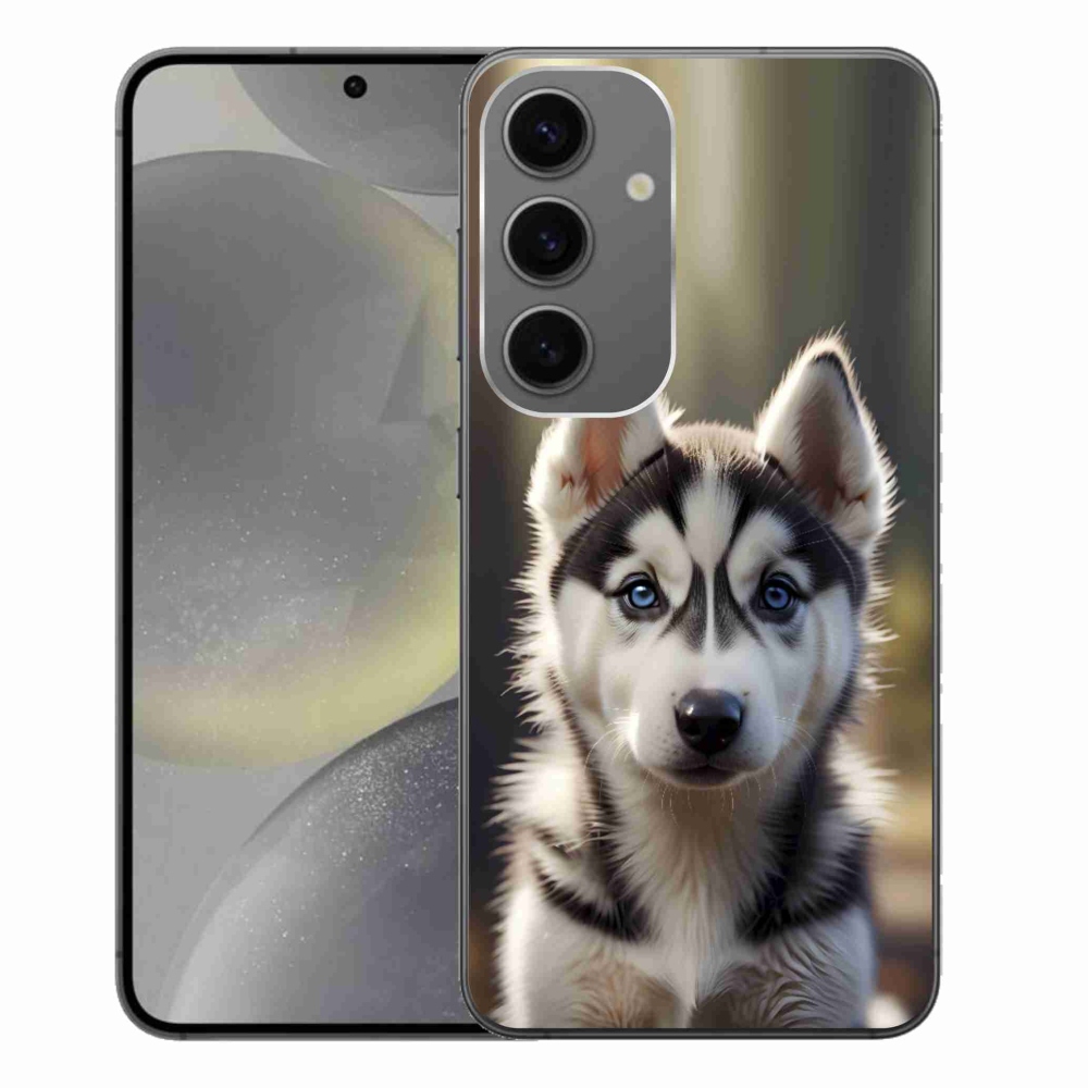 Gélový kryt mmCase na Samsung Galaxy S24+ - roztomilý sibírsky husky