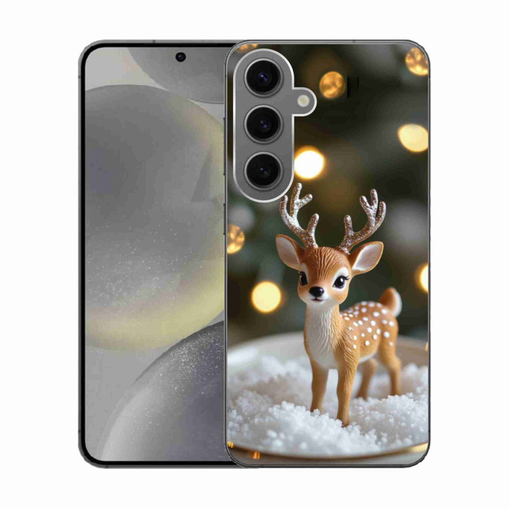 Gélový kryt mmCase na Samsung Galaxy S24 - roztomilý vianočný jeleň