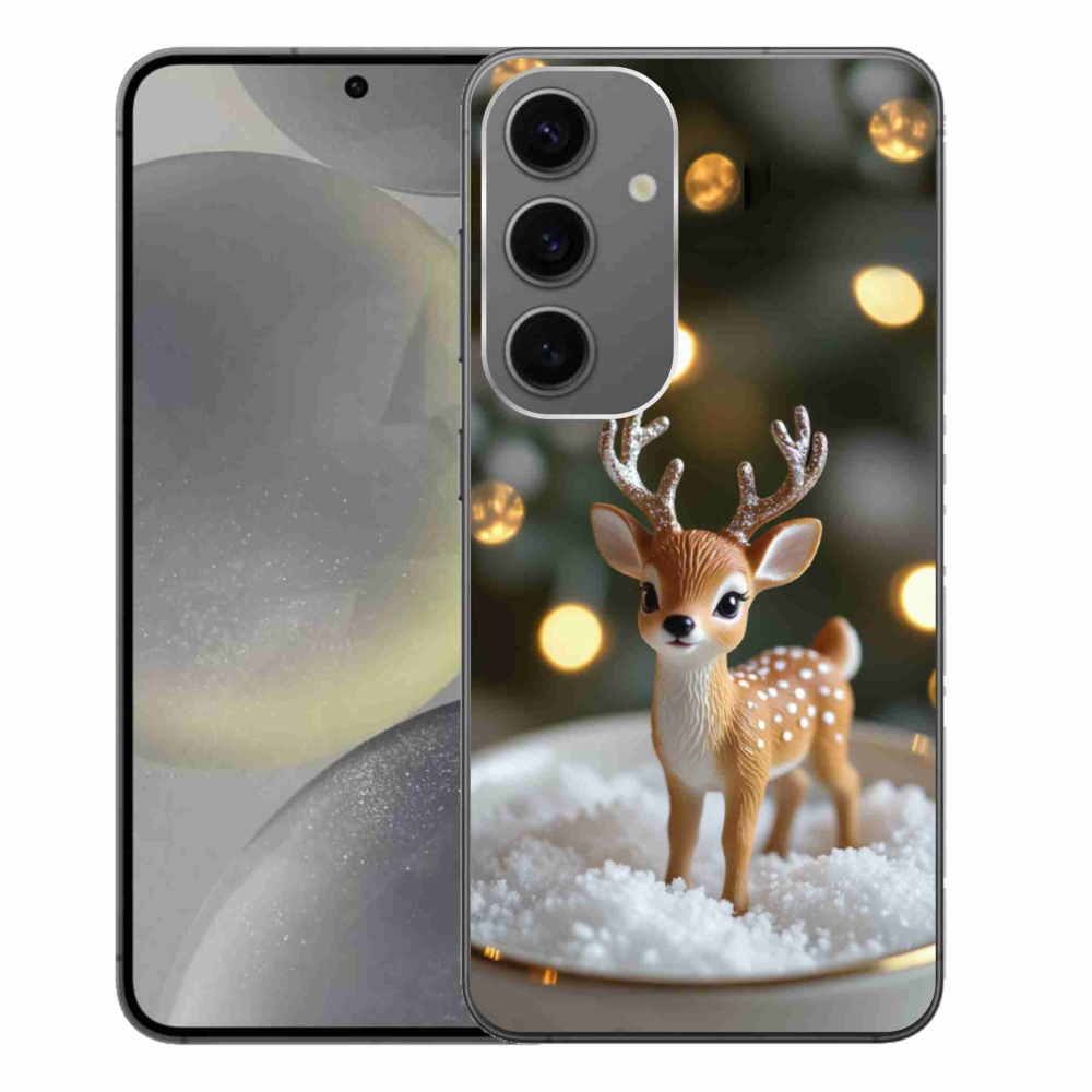 Gélový kryt mmCase na Samsung Galaxy S24+ - roztomilý vianočný jeleň