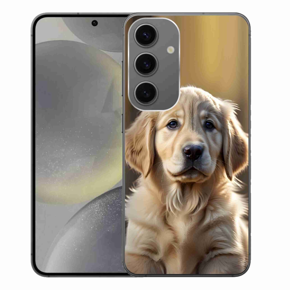 Gélový kryt mmCase na Samsung Galaxy S24+ - roztomilý zlatý retriever