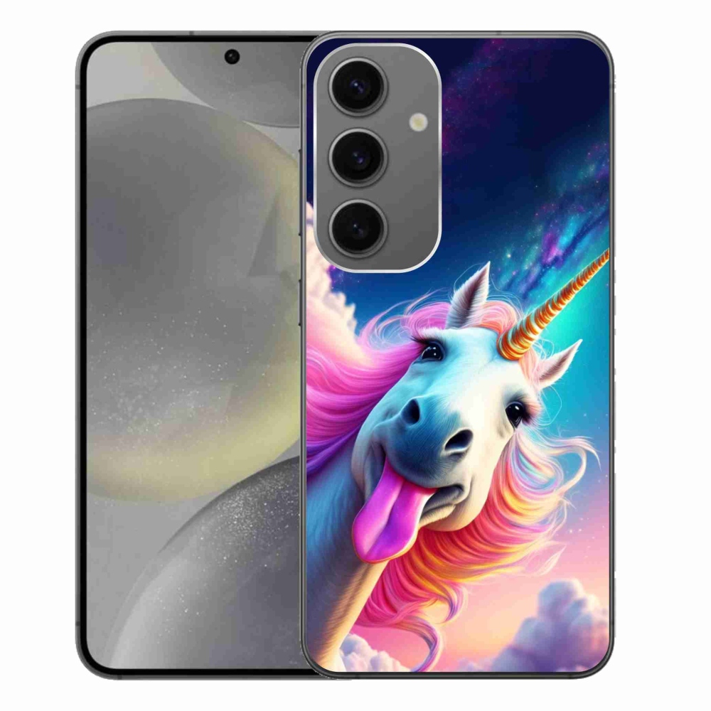 Gélový kryt mmCase na Samsung Galaxy S24+ - šialený jednorožec