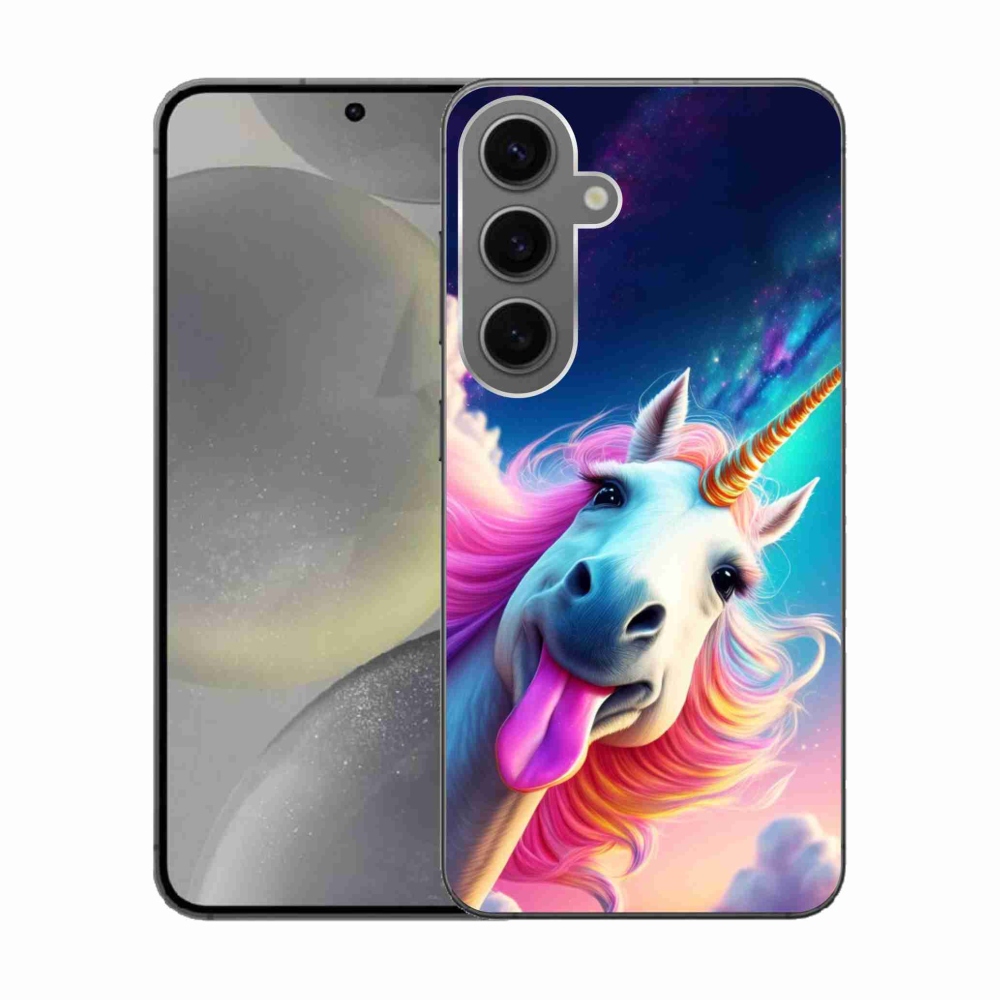 Gélový kryt mmCase na Samsung Galaxy S24 - šialený jednorožec