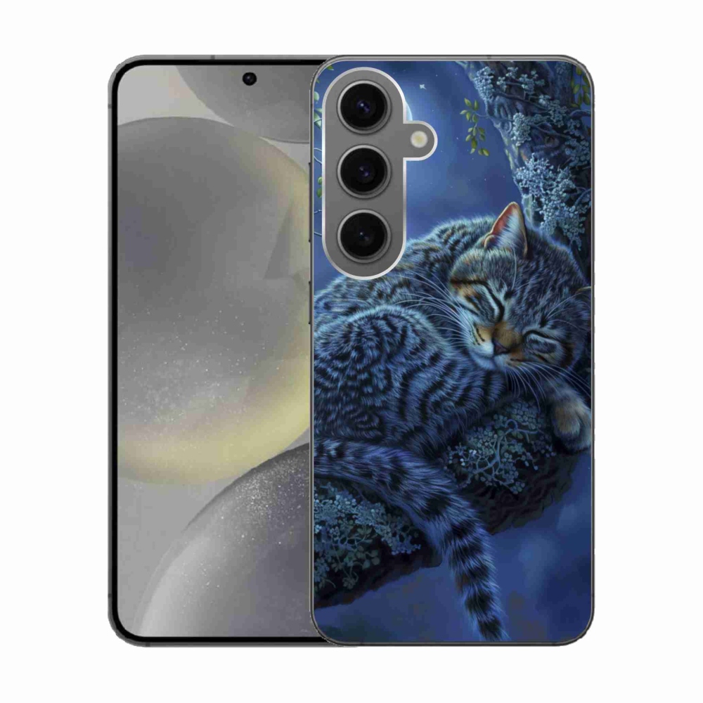 Gélový kryt mmCase na Samsung Galaxy S24 - spiaca mačka