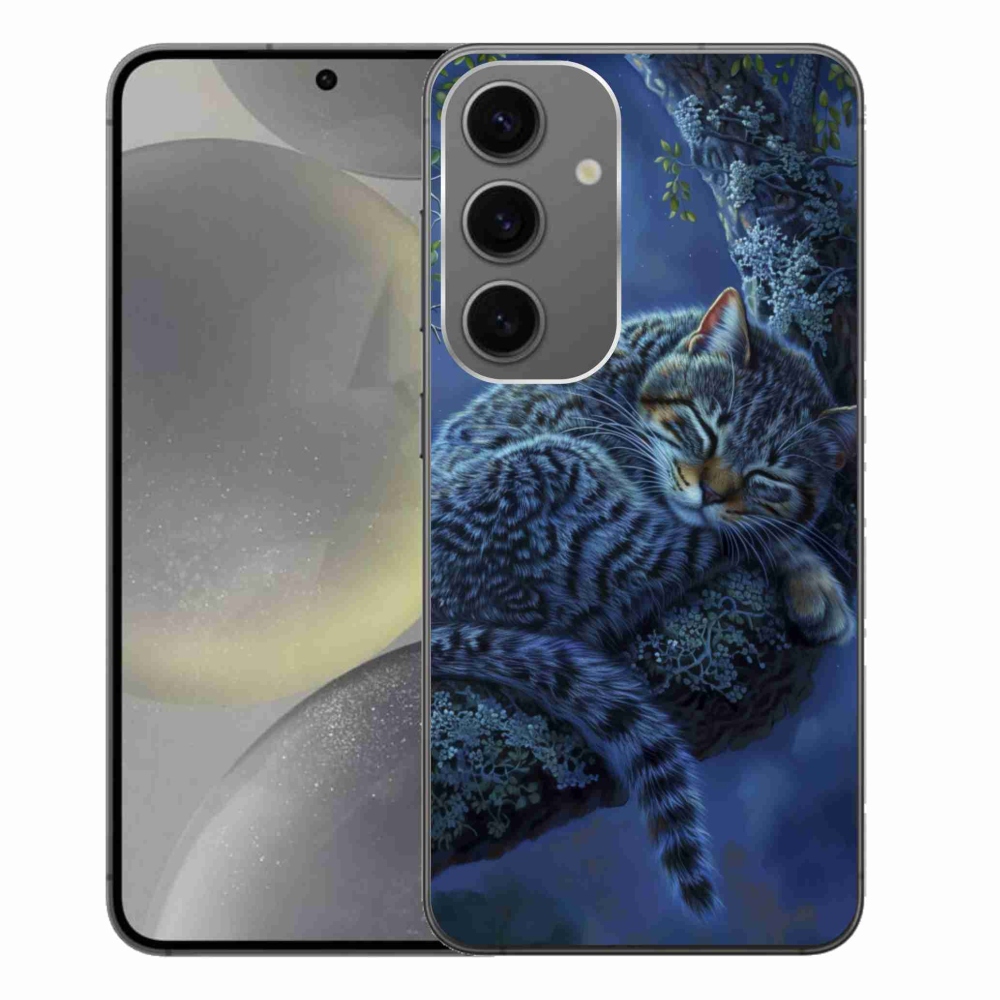 Gélový kryt mmCase na Samsung Galaxy S24+ - spiaca mačka