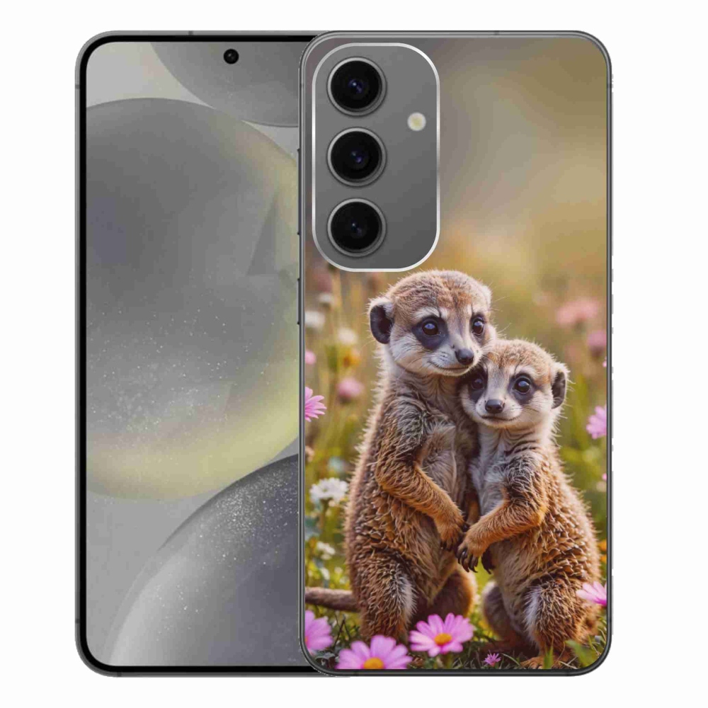 Gélový kryt mmCase na Samsung Galaxy S24+ - surikatí duo