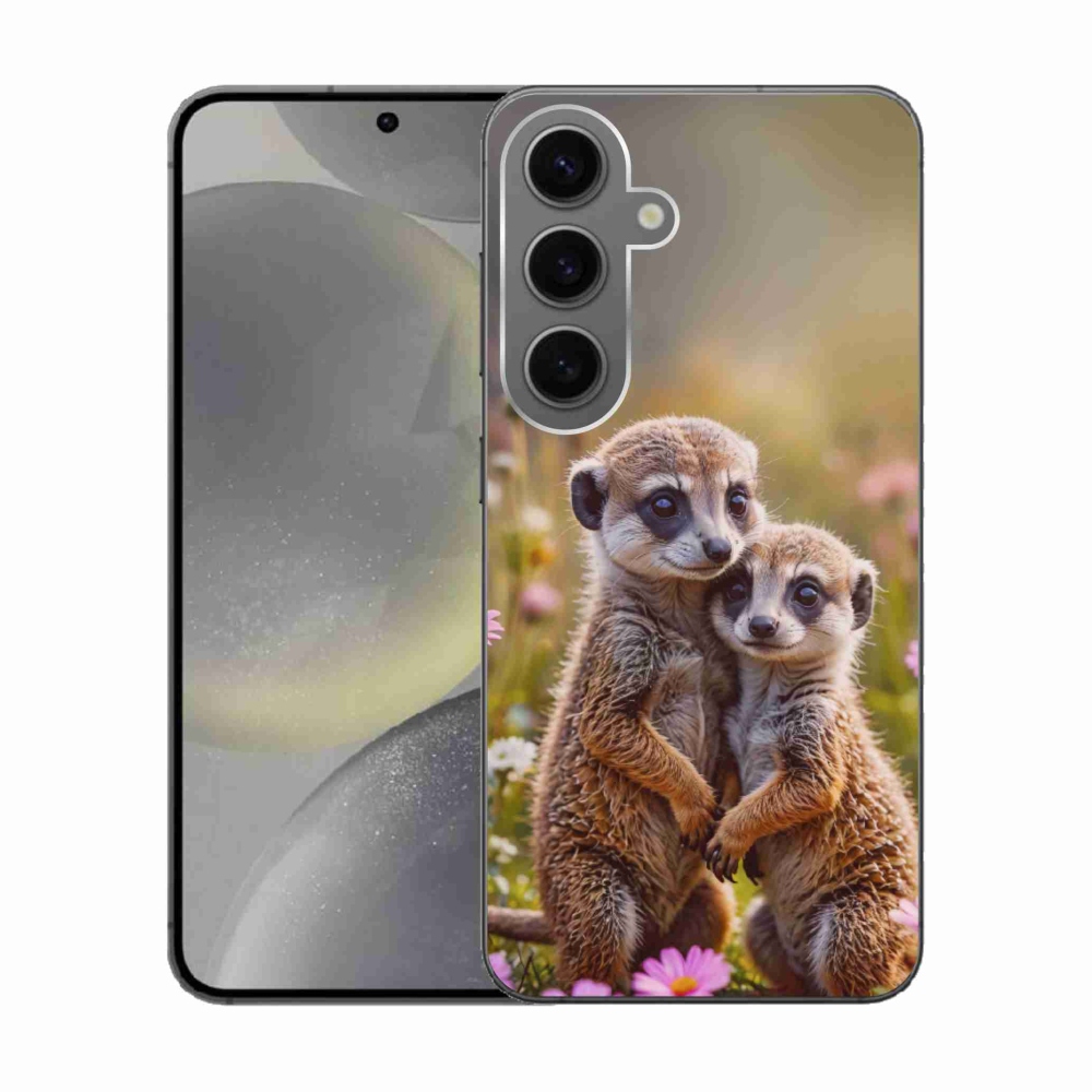 Gélový kryt mmCase na Samsung Galaxy S24 - surikatí duo