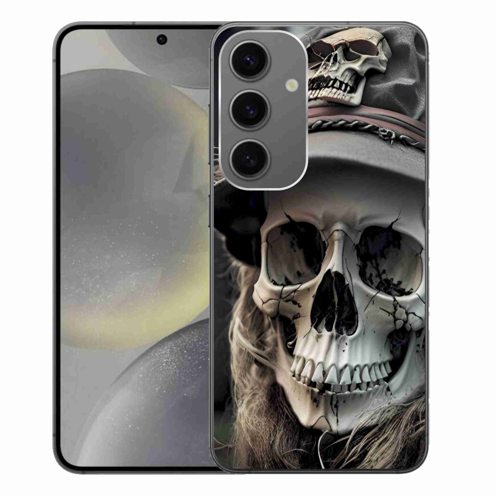 Gélový kryt mmCase na Samsung Galaxy S24+ - temná lebka
