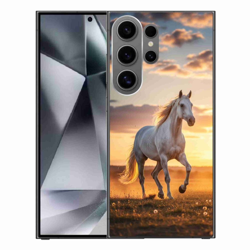 Gélový kryt mmCase na Samsung Galaxy S24 Ultra - bežiaci biely kôň 2