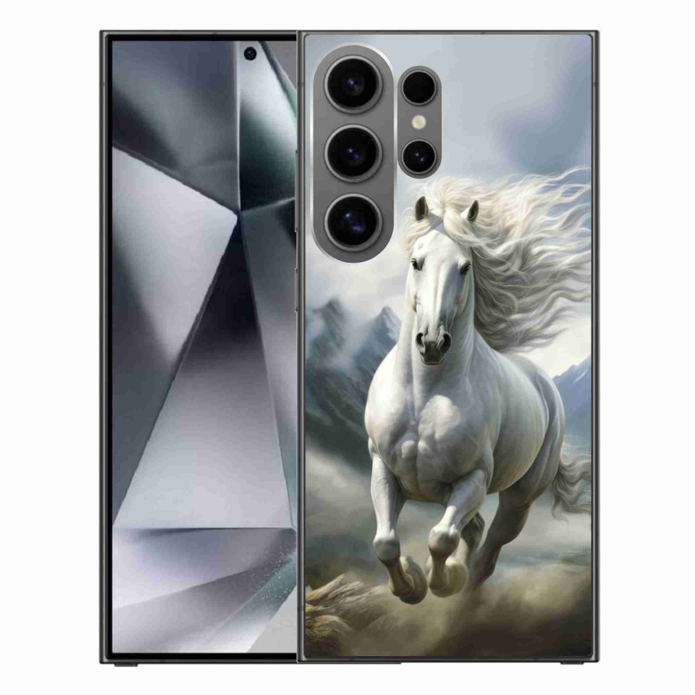 Gélový kryt mmCase na Samsung Galaxy S24 Ultra - bežiaci biely kôň 3