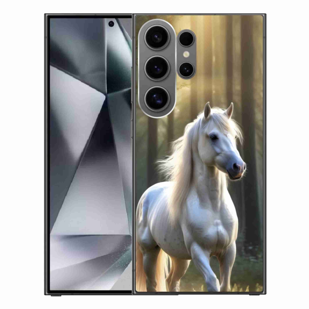 Gélový kryt mmCase na Samsung Galaxy S24 Ultra - biely kôň 3