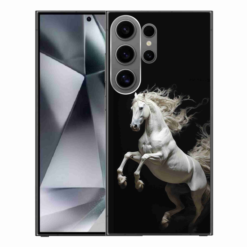 Gélový kryt mmCase na Samsung Galaxy S24 Ultra - biely kôň 4