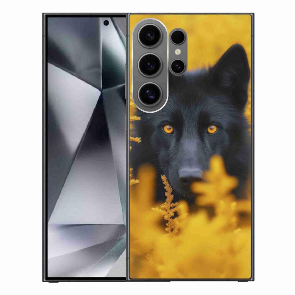 Gélový kryt mmCase na Samsung Galaxy S24 Ultra - čierny vlk 2