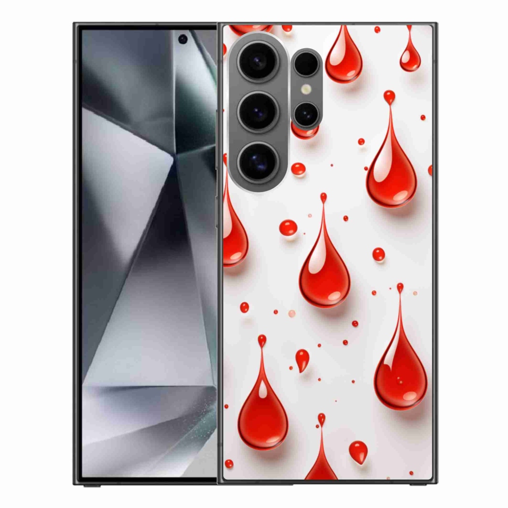 Gélový kryt mmCase na Samsung Galaxy S24 Ultra - červené kvapky