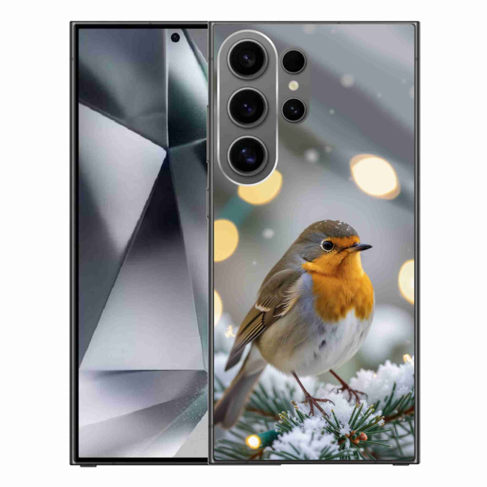 Gélový kryt mmCase na Samsung Galaxy S24 Ultra - červienka v zime