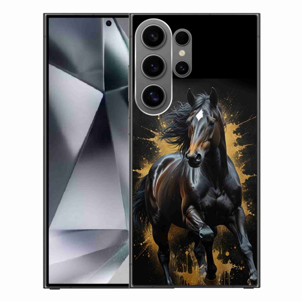 Gélový kryt mmCase na Samsung Galaxy S24 Ultra - elegantný čierny žrebec
