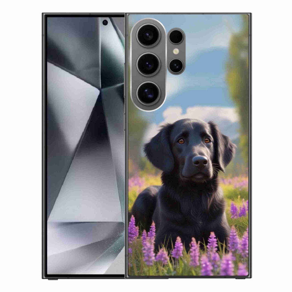 Gélový kryt mmCase na Samsung Galaxy S24 Ultra - elegantný čierny retriever