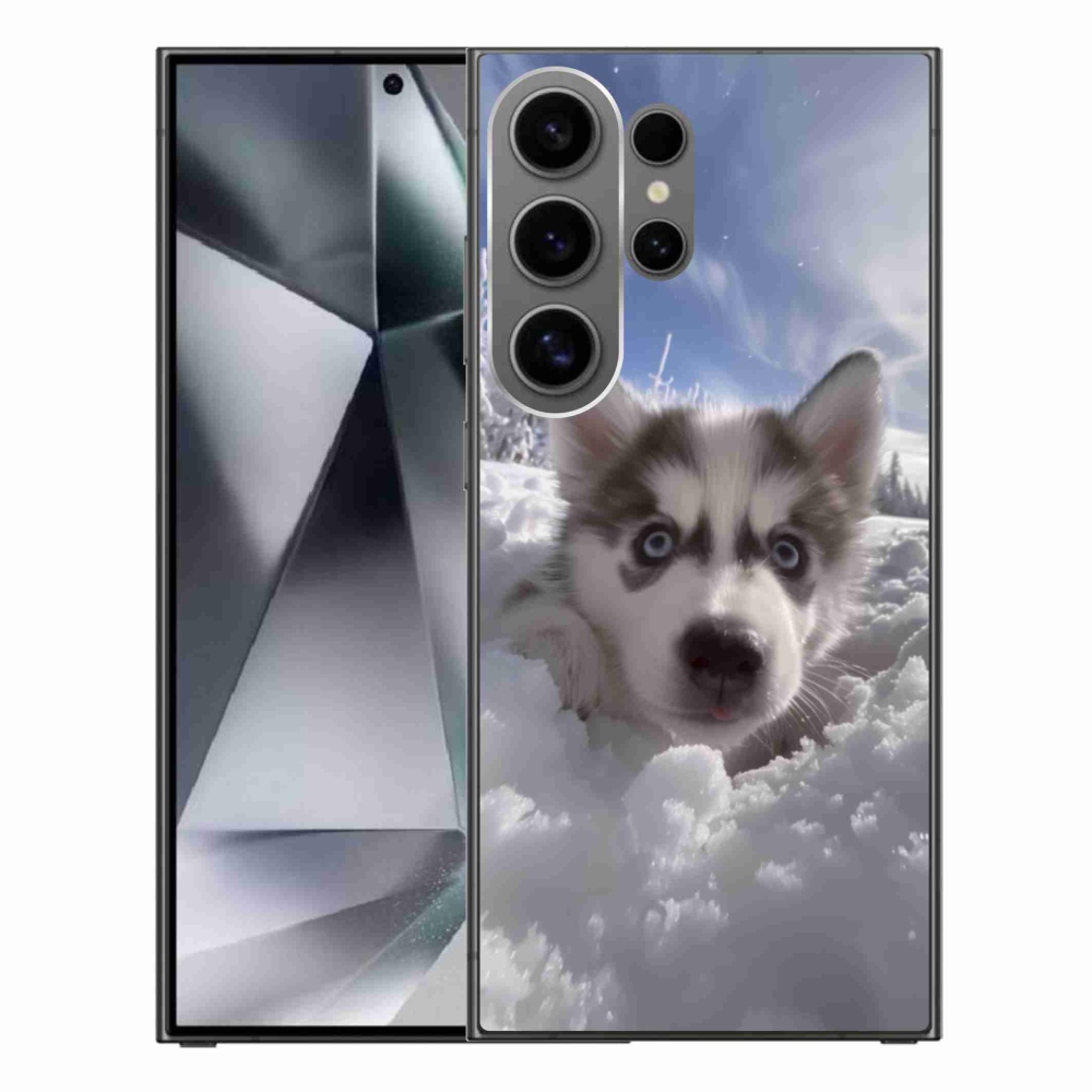 Gélový kryt mmCase na Samsung Galaxy S24 Ultra - husky v snehu