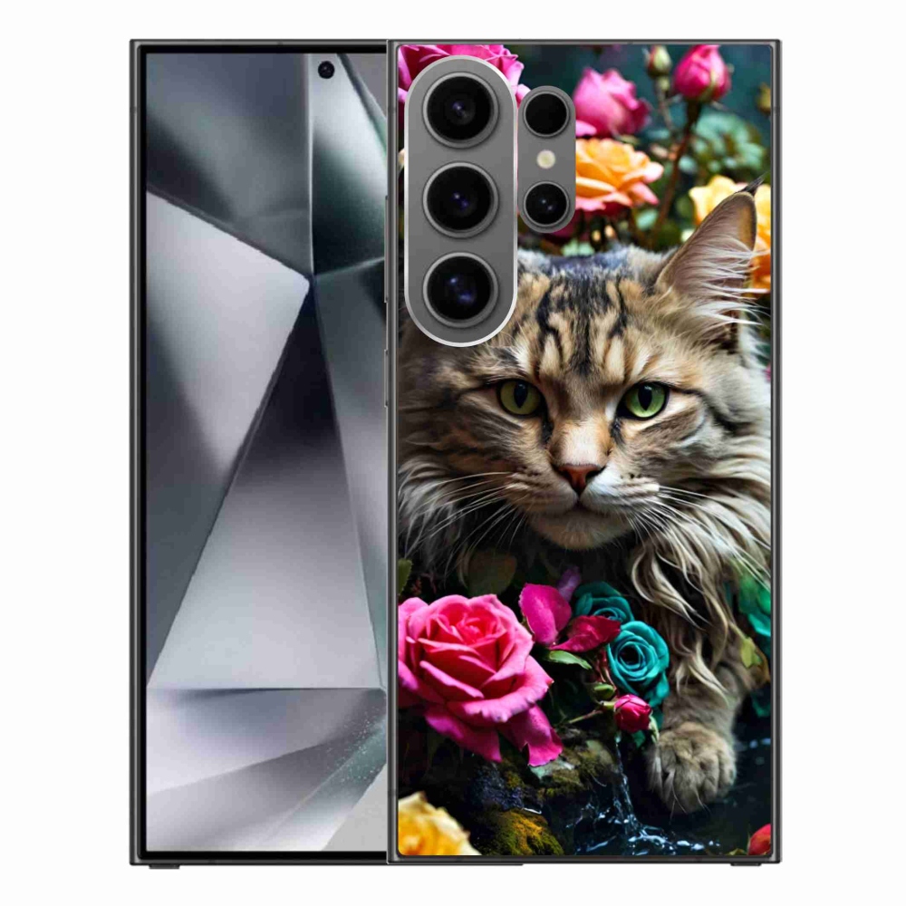 Gélový kryt mmCase na Samsung Galaxy S24 Ultra - mačacie pohľad 2
