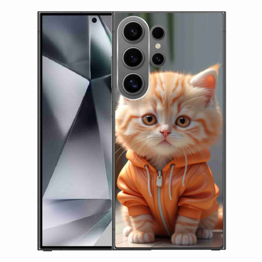 Gélový kryt mmCase na Samsung Galaxy S24 Ultra - mačiatko v mikine