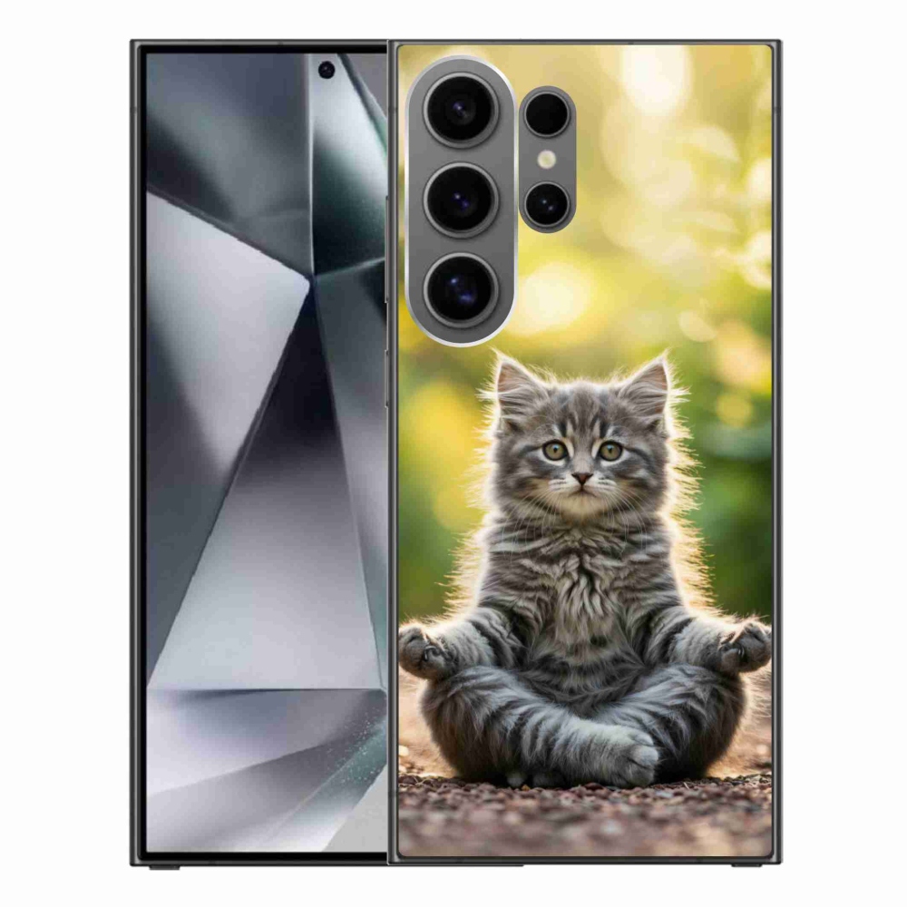 Gélový kryt mmCase na Samsung Galaxy S24 Ultra - meditujúce mačiatko
