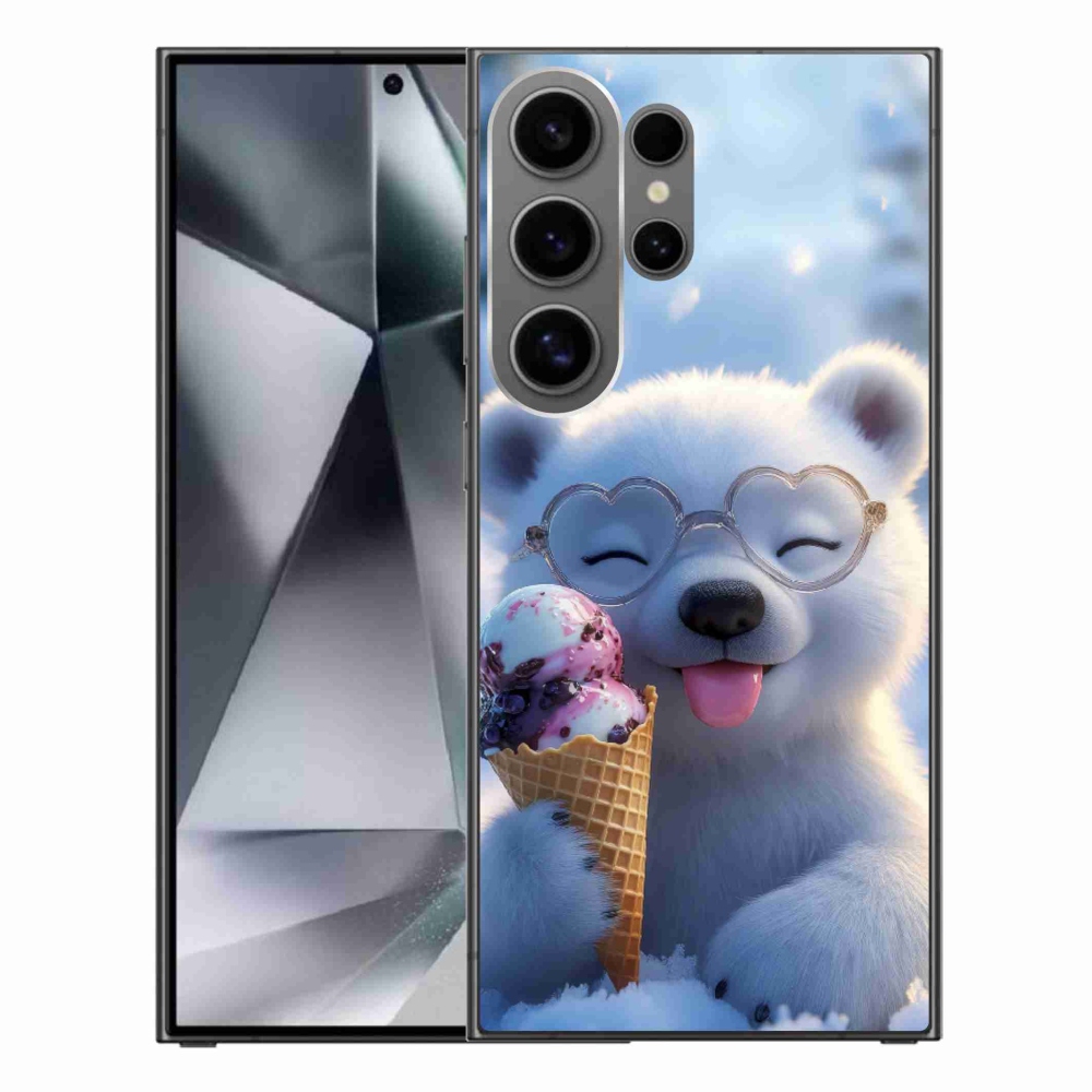 Gélový kryt mmCase na Samsung Galaxy S24 Ultra - medvedík so zmrzlinou
