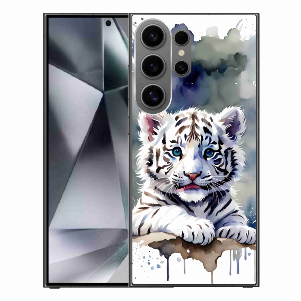 Gélový kryt mmCase na Samsung Galaxy S24 Ultra - mláďa bieleho tigra