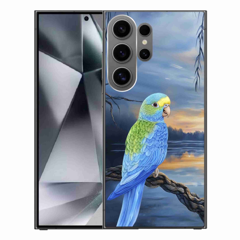 Gélový kryt mmCase na Samsung Galaxy S24 Ultra - modrý papagáj
