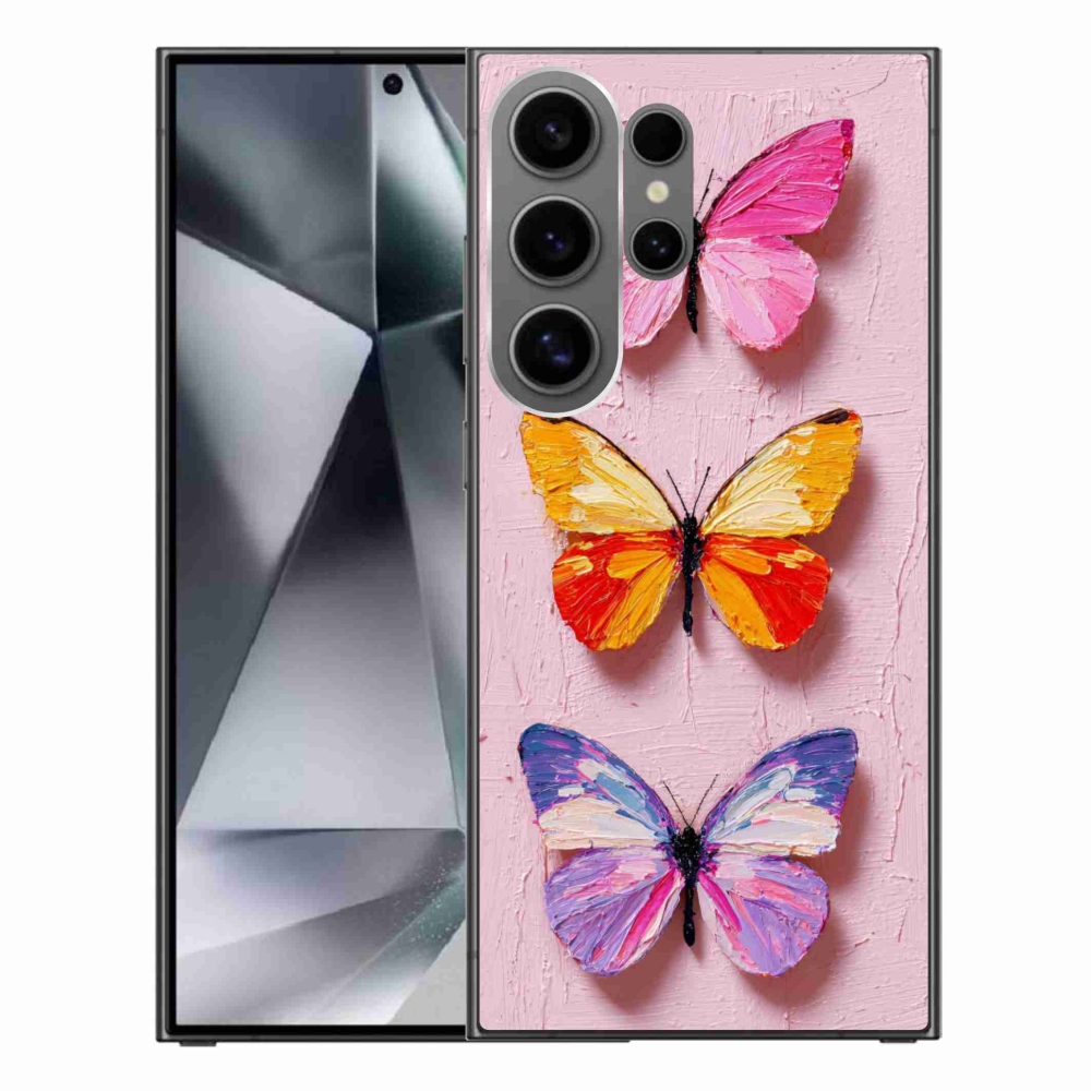 Gélový kryt mmCase na Samsung Galaxy S24 Ultra - motýlia trojica