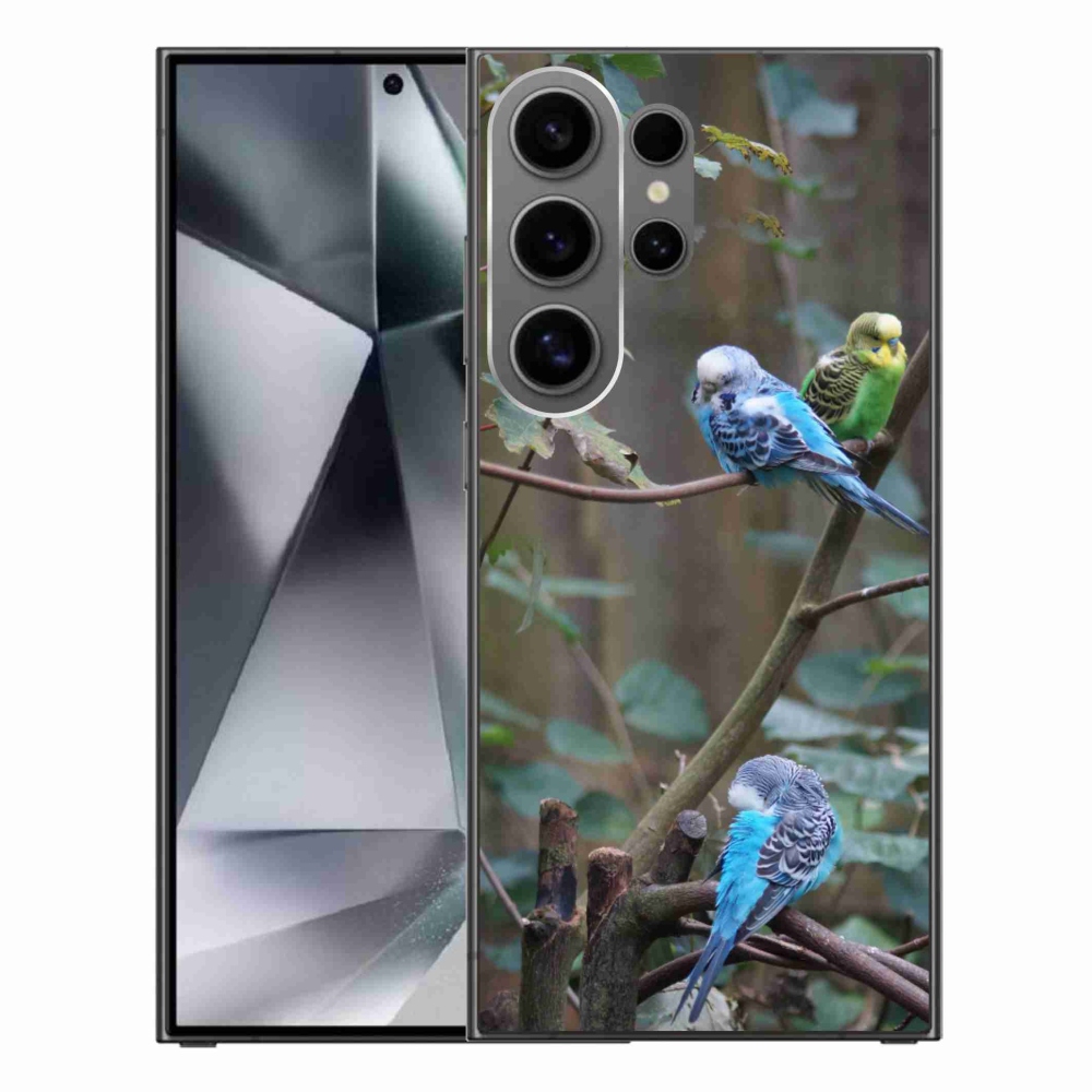 Gélový kryt mmCase na Samsung Galaxy S24 Ultra - papagáje na vetve