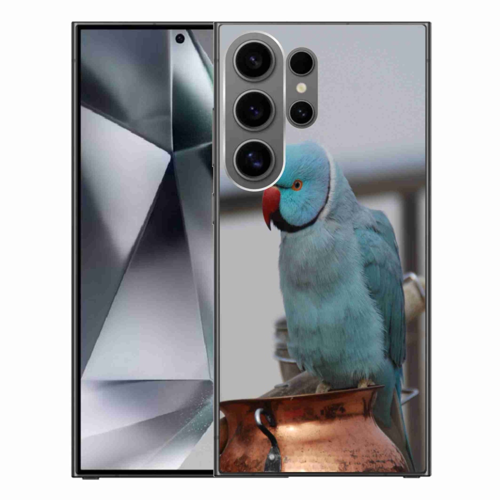 Gélový kryt mmCase na Samsung Galaxy S24 Ultra - papagáj Alexandr modrý