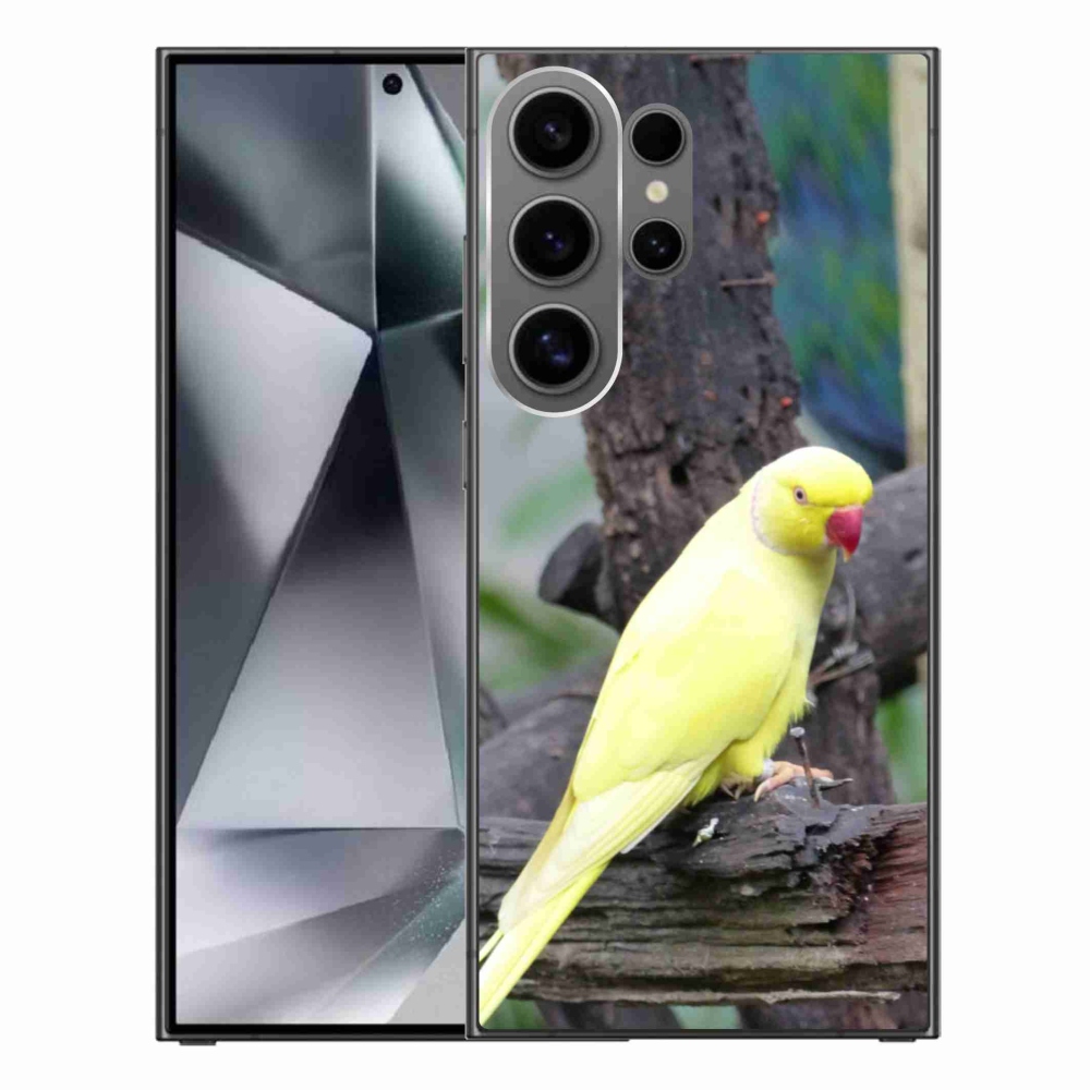 Gélový kryt mmCase na Samsung Galaxy S24 Ultra - papagáj alexander žltý