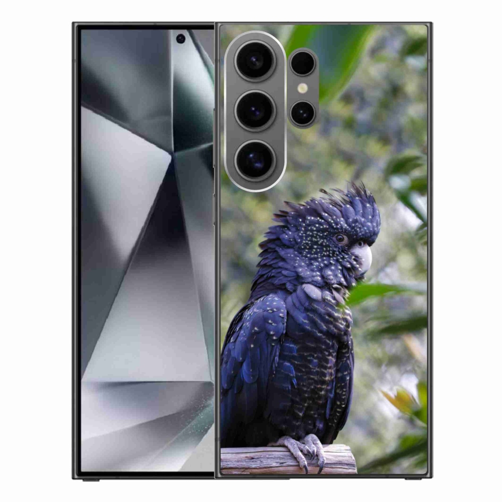 Gélový kryt mmCase na Samsung Galaxy S24 Ultra - papagáj kakadu čierny