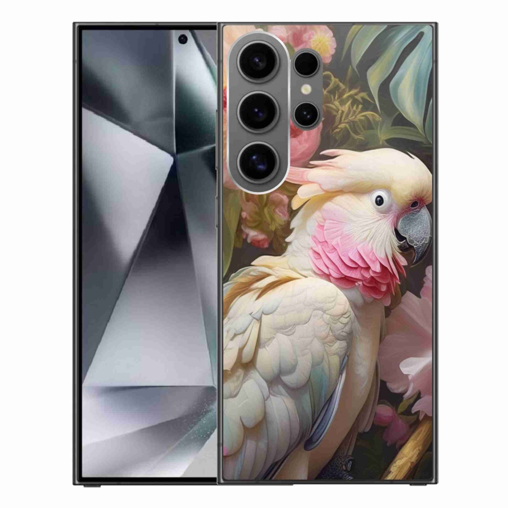 Gélový kryt mmCase na Samsung Galaxy S24 Ultra - papagáj kakadu ružový 2