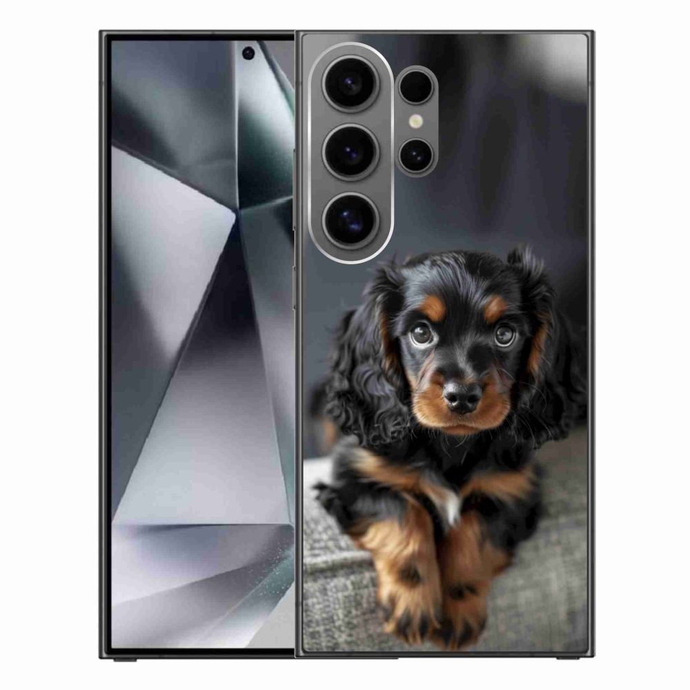 Gélový kryt mmCase na Samsung Galaxy S24 Ultra - roztomilý dlhosrstý jazvečík