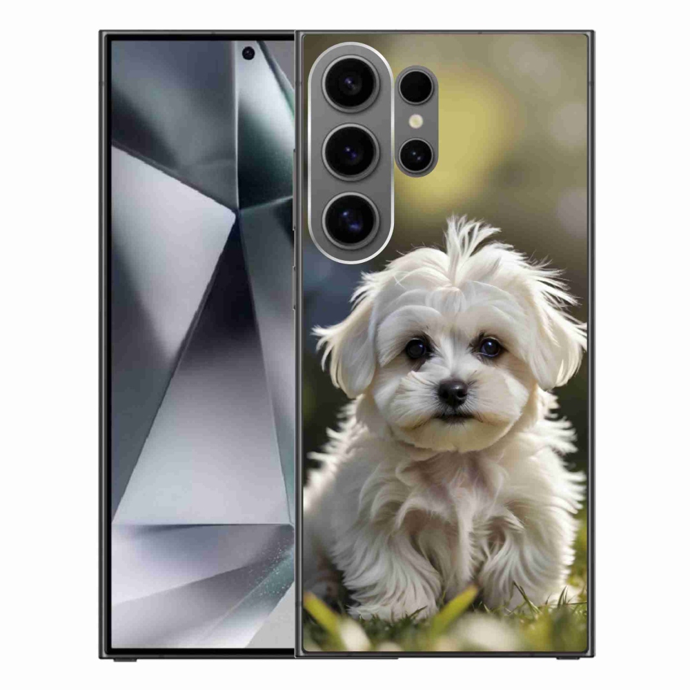 Gélový kryt mmCase na Samsung Galaxy S24 Ultra - roztomilý maltézsky psík