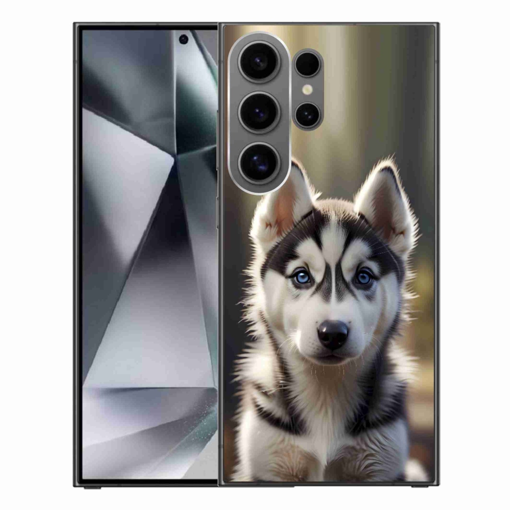 Gélový kryt mmCase na Samsung Galaxy S24 Ultra - roztomilý sibírsky husky
