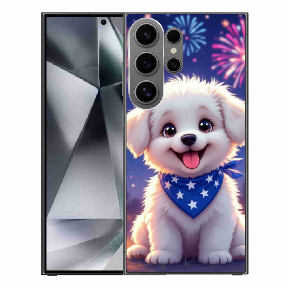 Gélový kryt mmCase na Samsung Galaxy S24 Ultra - slávnostné šteňa