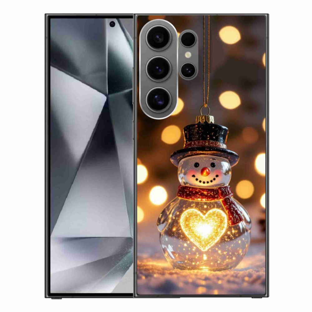 Gélový kryt mmCase na Samsung Galaxy S24 Ultra - svietiaci vianočný snehuliak