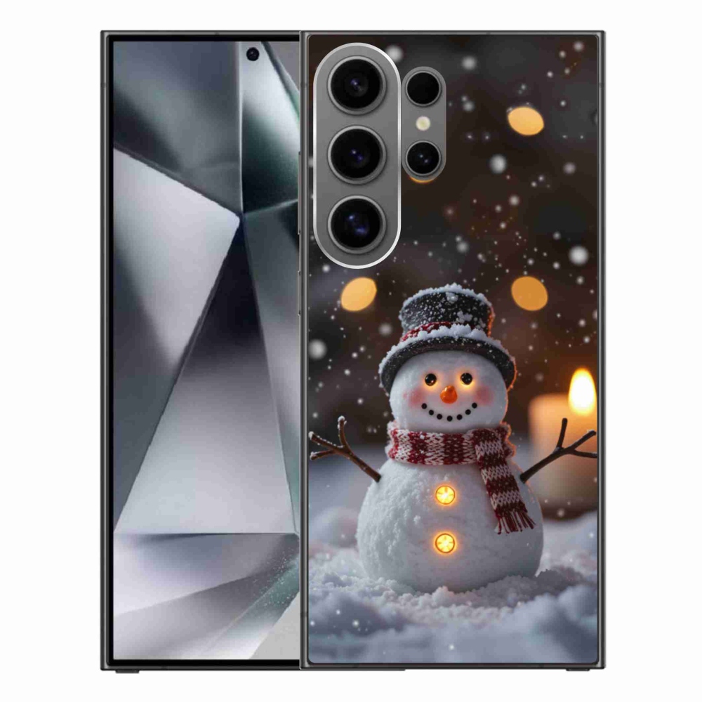 Gélový kryt mmCase na Samsung Galaxy S24 Ultra - veselý snehuliak