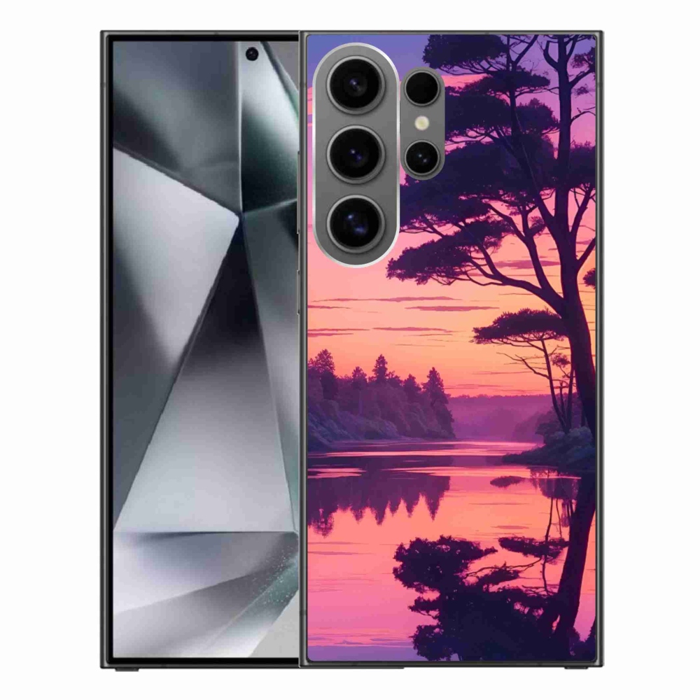Gélový kryt mmCase na Samsung Galaxy S24 Ultra - západ slnka nad jazerom