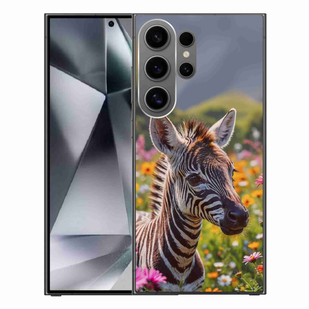 Gélový kryt mmCase na Samsung Galaxy S24 Ultra - zebra na lúke