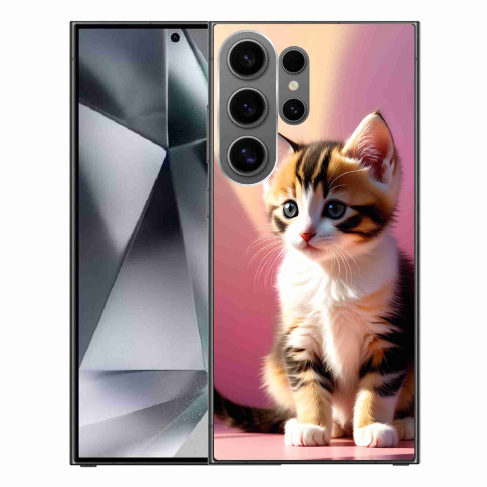 Gélový kryt mmCase na Samsung Galaxy S24 Ultra - zvedavé mačiatko 2