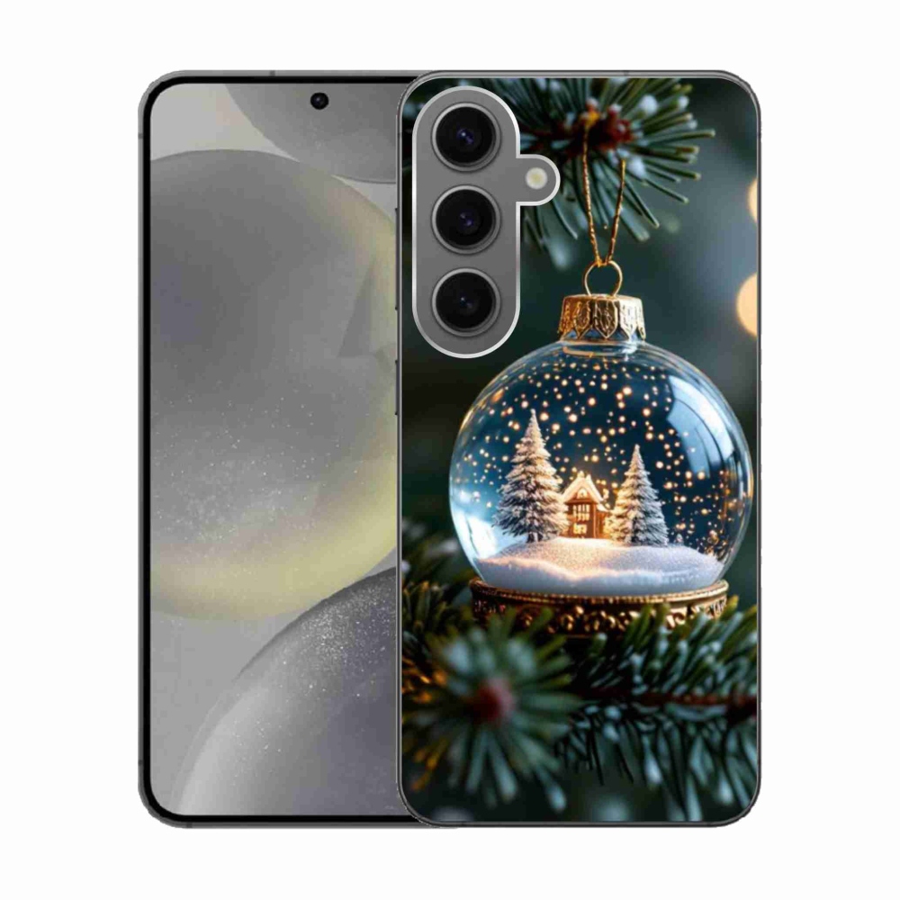 Gélový kryt mmCase na Samsung Galaxy S24 - vianočné gule 2