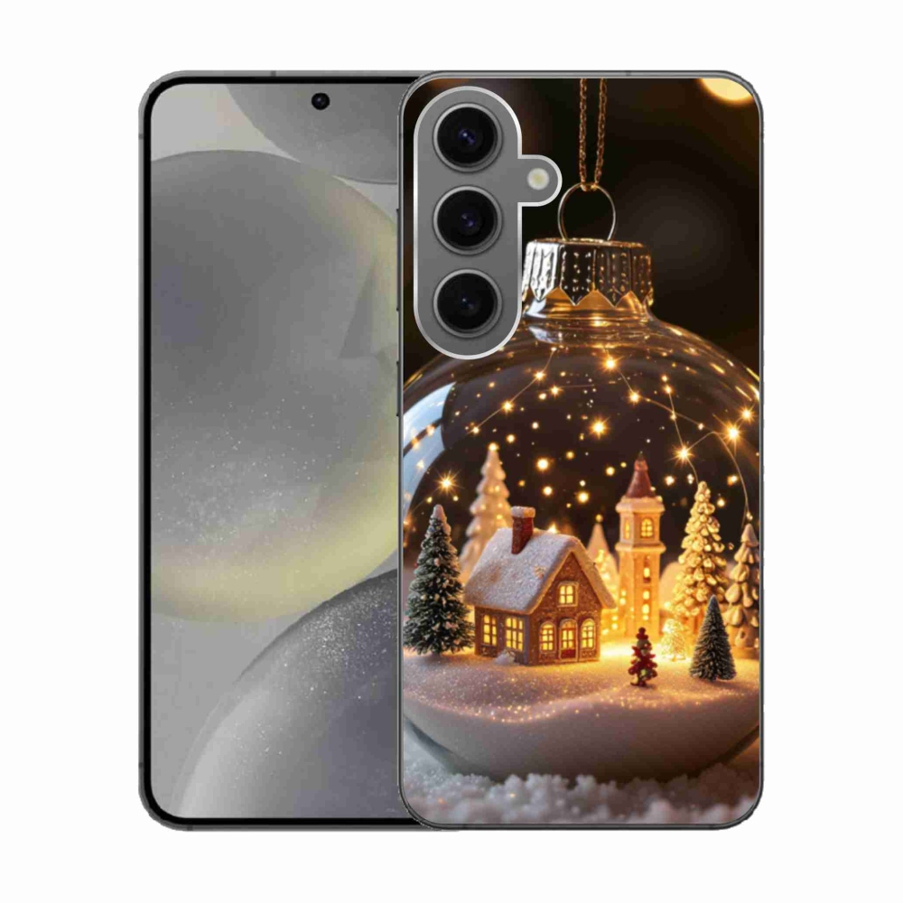 Gélový kryt mmCase na Samsung Galaxy S24 - vianočné gule 3