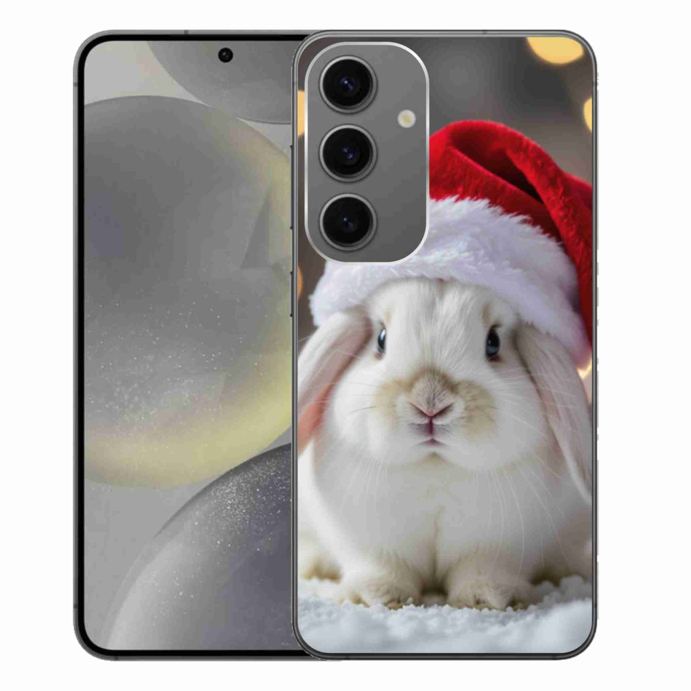 Gélový kryt mmCase na Samsung Galaxy S24+ - vianočný králik