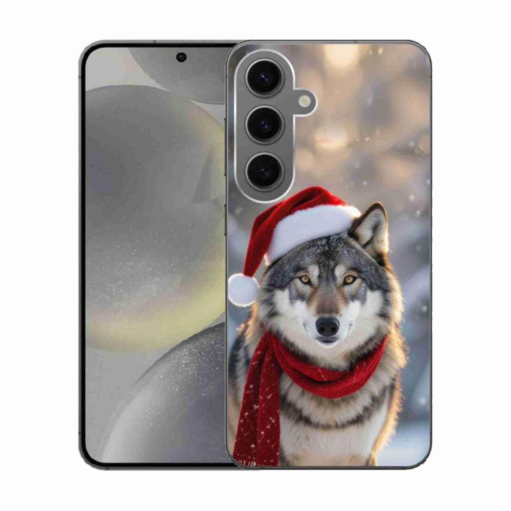 Gélový kryt mmCase na Samsung Galaxy S24 - vianočný vlk